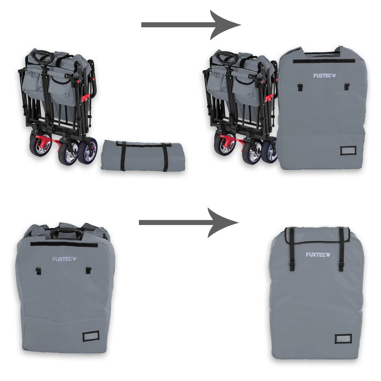Bolsa de transporte y viaje acolchada de FUXTEC FX-CT700 & FX-CT800 Gris - Image 10