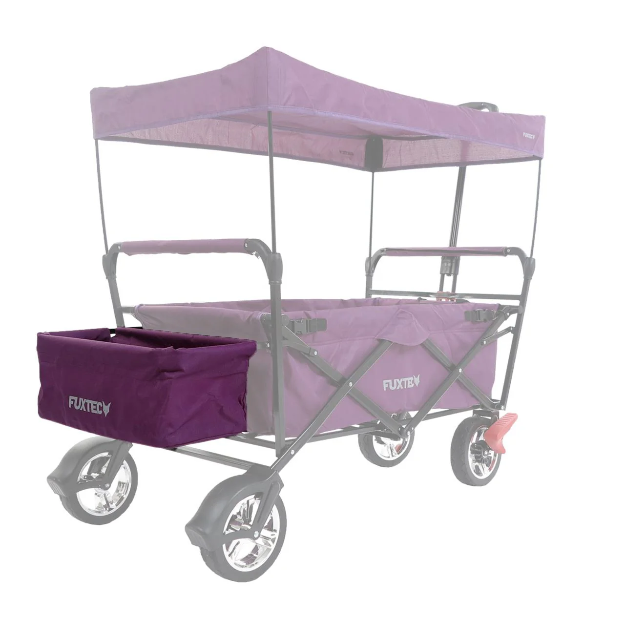 Cubierta de tela de bolsa trasera en morado para carrito CT-500