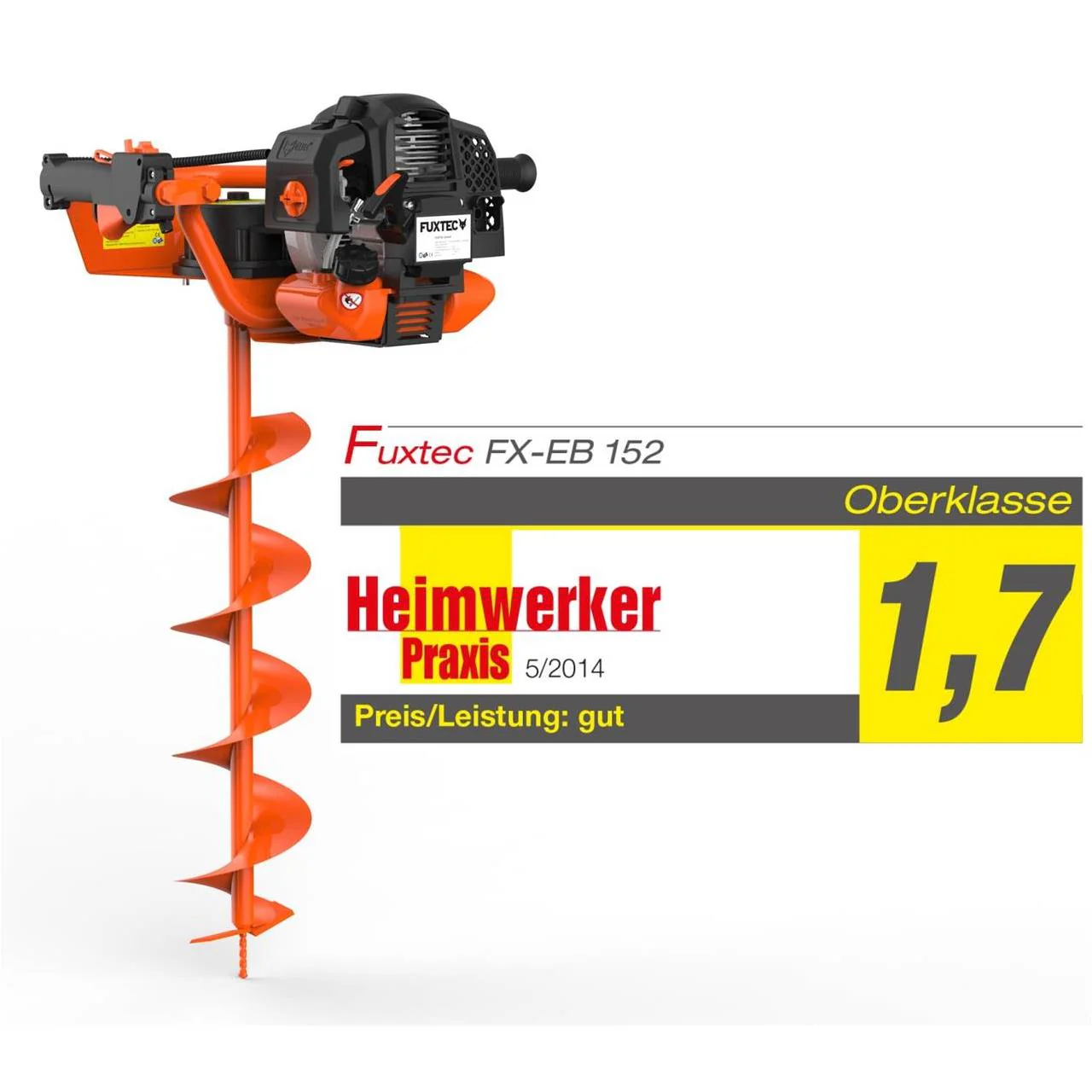 FUXTEC  FX-EB152 Taladro de Tierra Ahoyador, 3CV, 52CC - con 3 Brocas de 100/150/200mm - Image 2