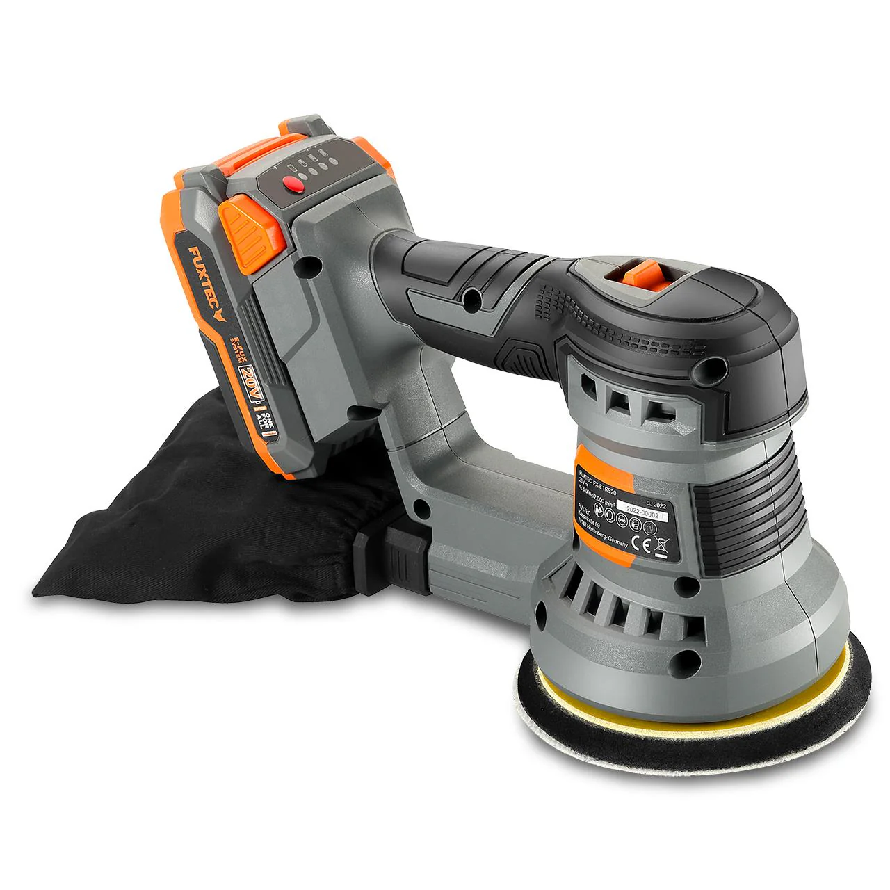 FUXTEC 20V FX-E1RS20 Lijadora rotorbital sin cable - Incluye batería y cargador - Image 4
