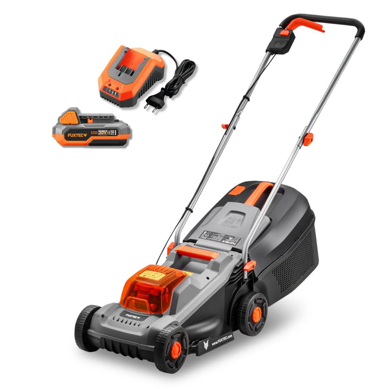 B-WARE Cortacésped a batería FUXTEC 20V FX-E1RM20ECO-SET