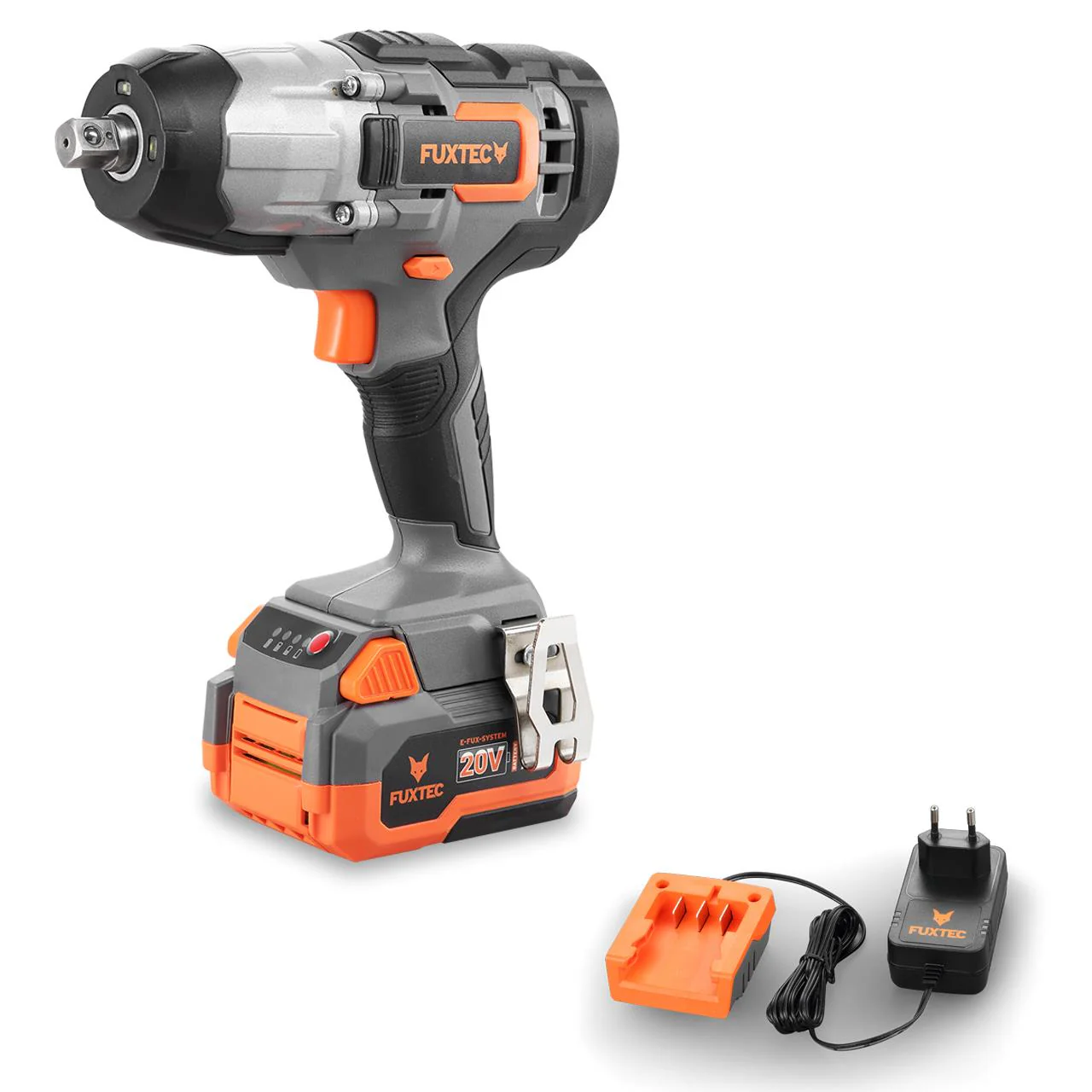 B-WARE FUXTEC 20V Batería Llave de Impacto FX-E1IW20 SET con 1 x Batería 4Ah, 1 x Cargador 1A