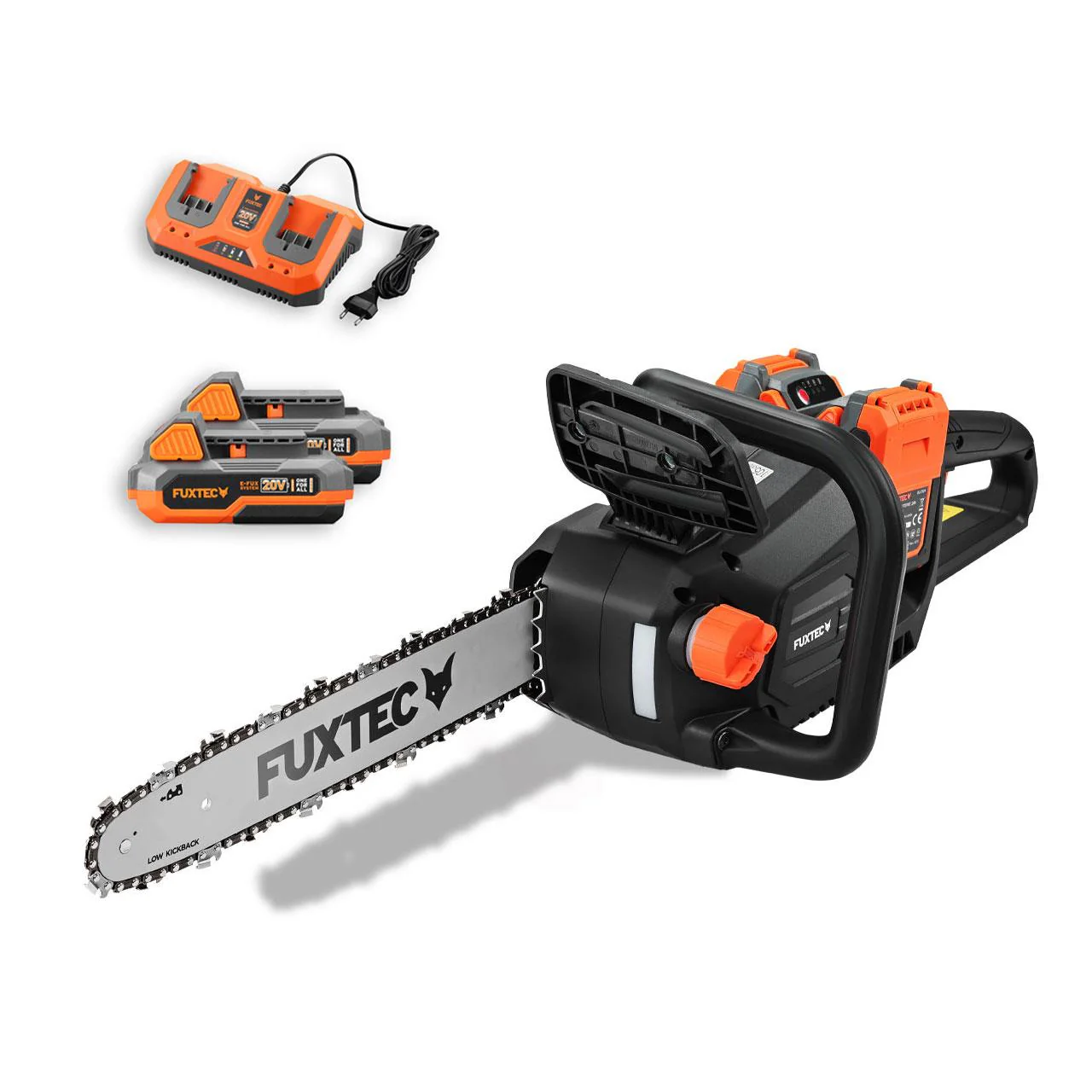 B-WARE Motosierra a batería sin cable 2x20V FUXTEC FX-E2KSSET
