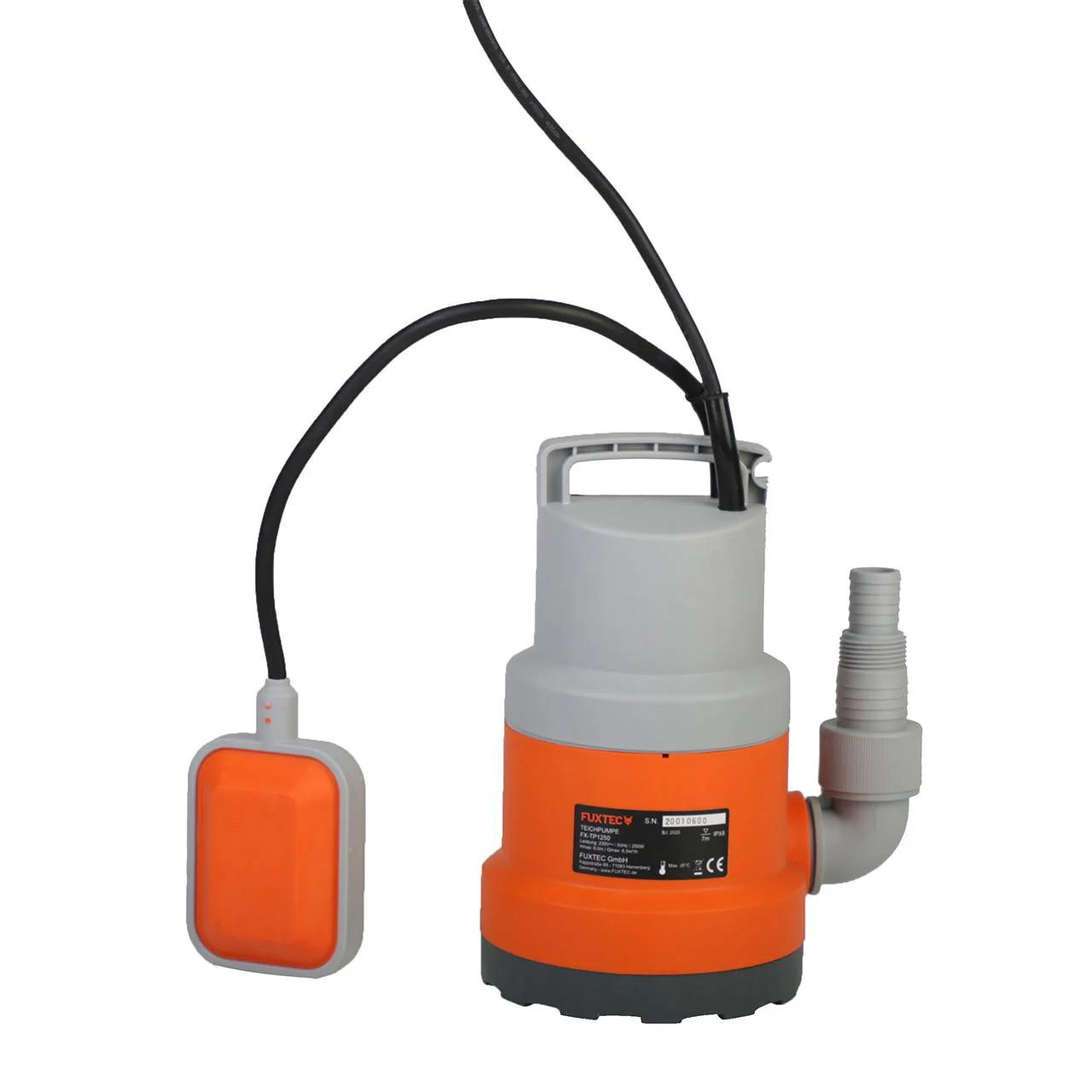 Bomba sumergible de aguas residuales FUXTEC FX-TP1250 250 watts, máx. 6000 l/h - Image 5