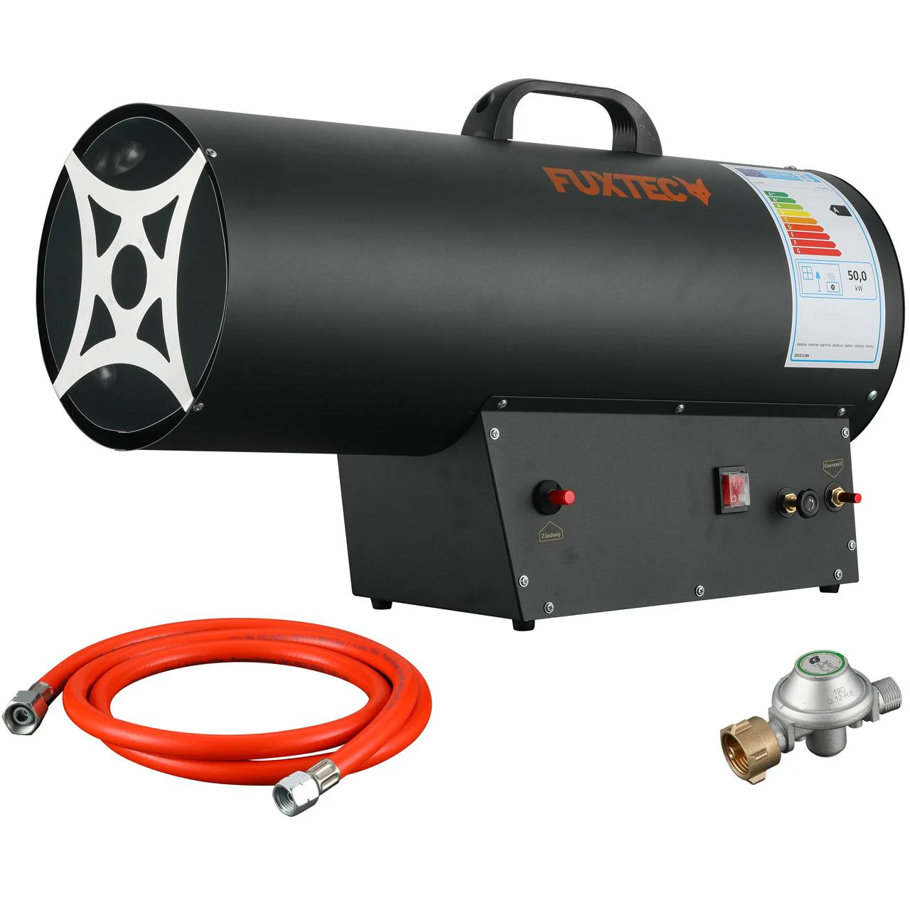 Calentador de gas FUXTEC GH51 con 50 kW de potencia calorífica