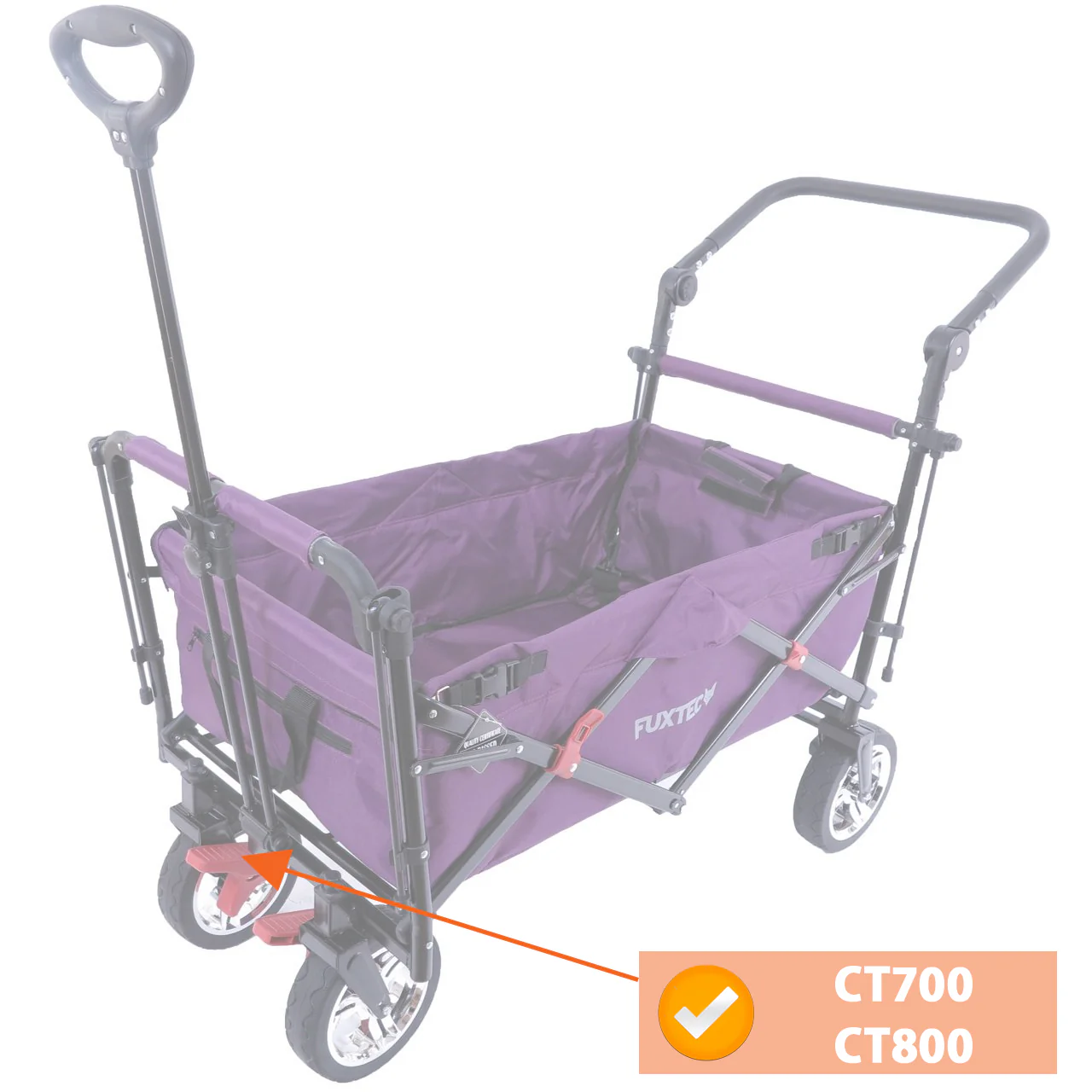 Soporte de rueda incl. freno BRAUN CT500 izquierda / CT700 y CT800 derecha - Image 3