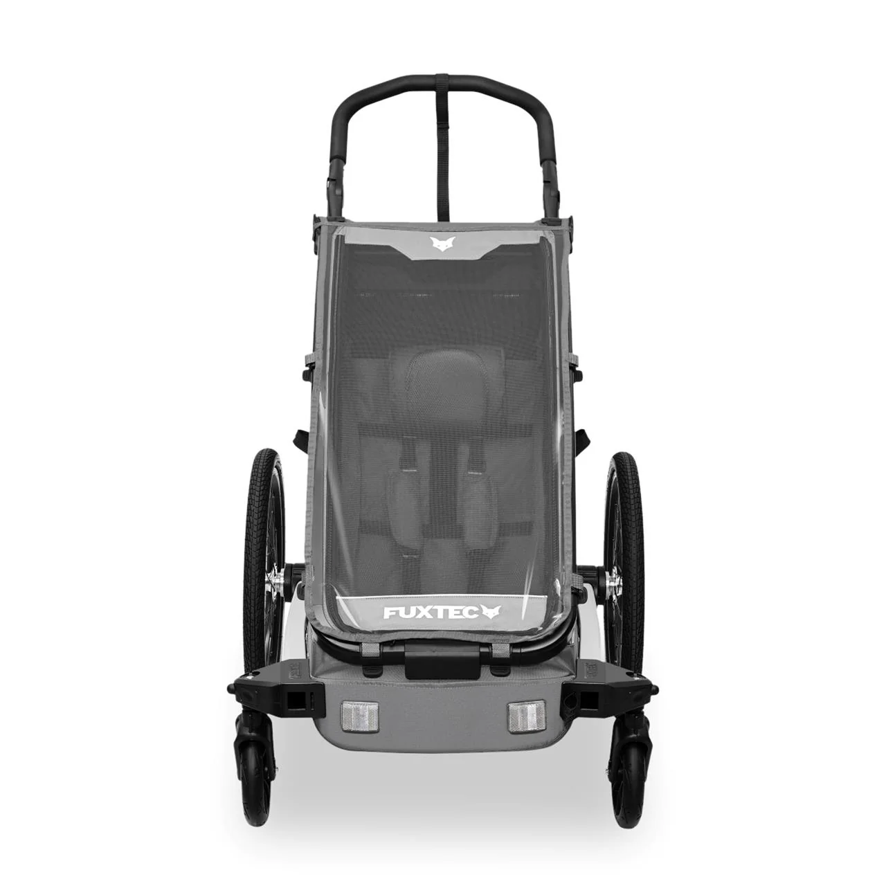 Remolque para bicicleta FUXTEC FX-FA1S gris con rueda jogger - Image 10