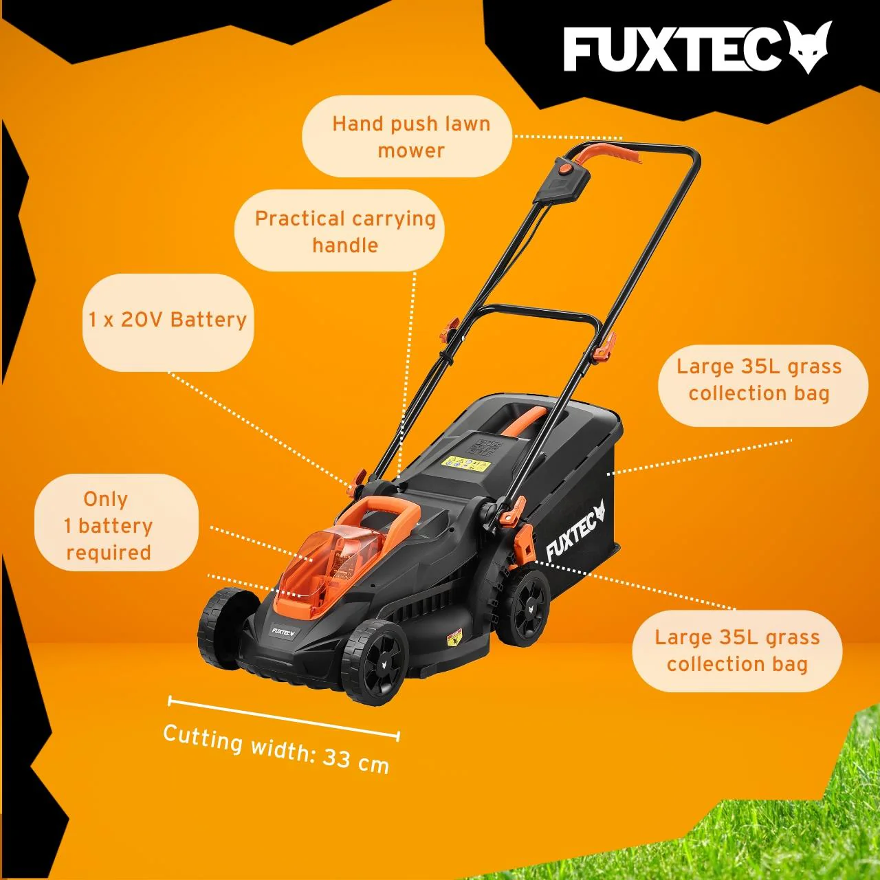 FUXTEC Cortacésped inalámbrico FX-LM2030SET-UK - Image 6