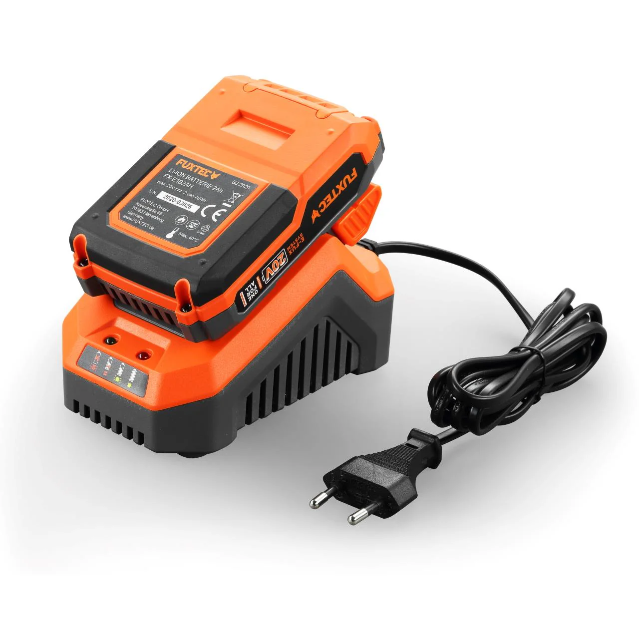 Motosierra a batería de 20V FUXTEC FX-E1KS20 con batería de 2Ah y cargador de 2,4A - Image 4