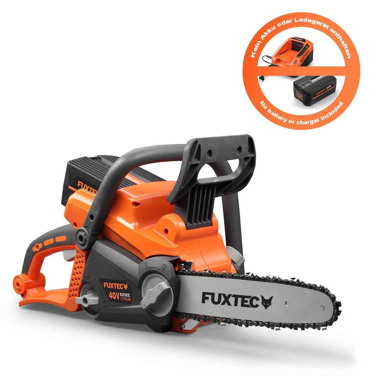 B-WARE Motosierra a batería - FUXTEC E212C - 40V Guía de 30 cm - Sin batería ni cargador