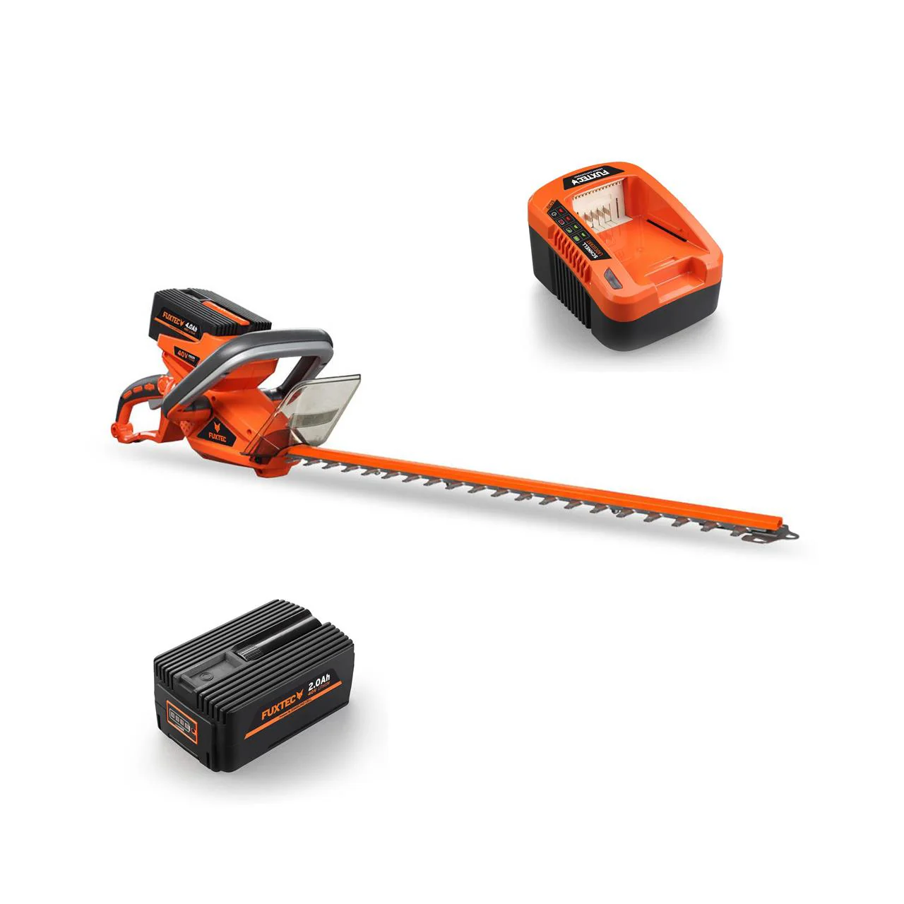 B-WARE Cortasetos a batería de 40V FUXTEC FX-E522D - SET con batería y cargador