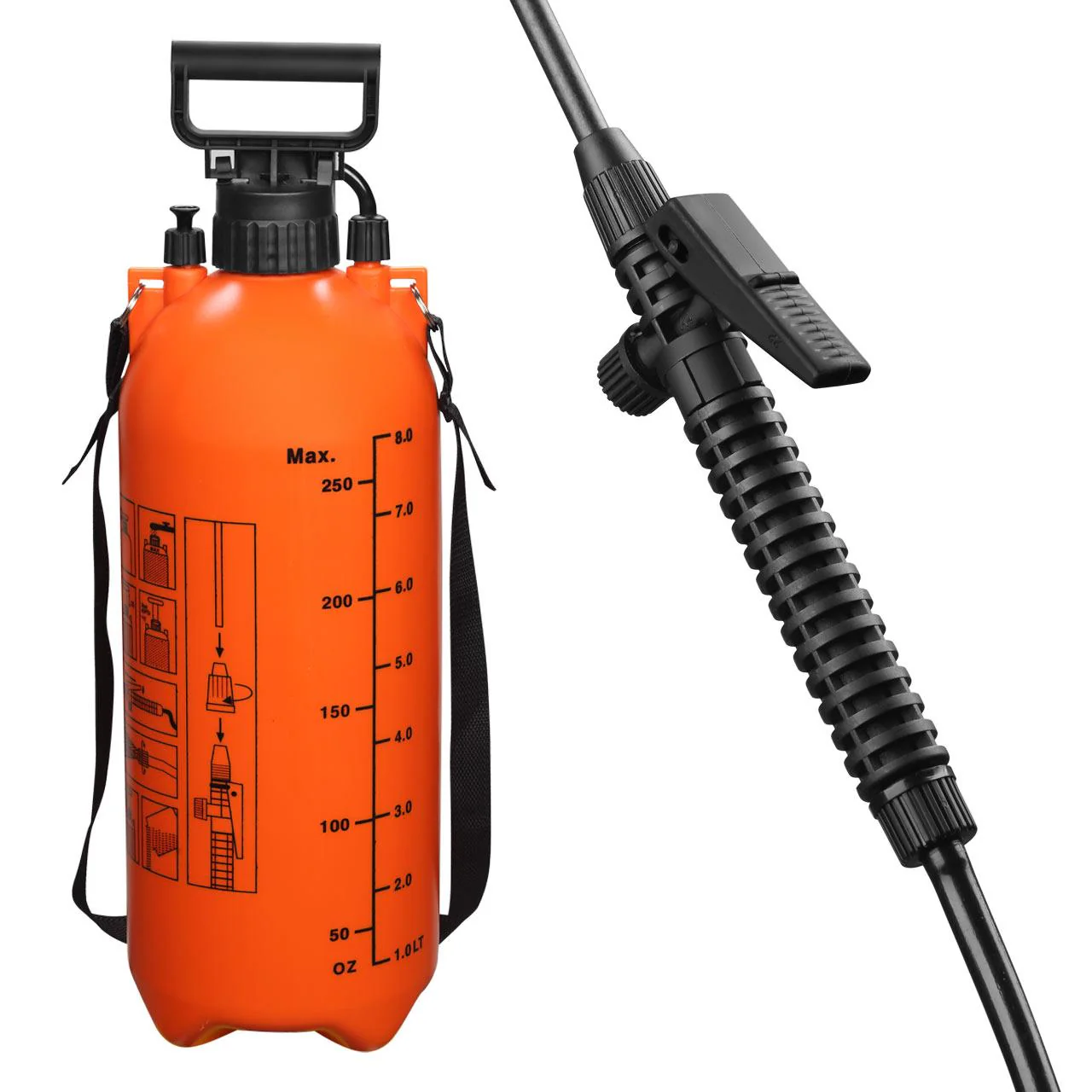 B-WARE Pulverizador de mano Fuxtec FX-DS8L, 8 litros, deshierbe y control de plagas - Image 2