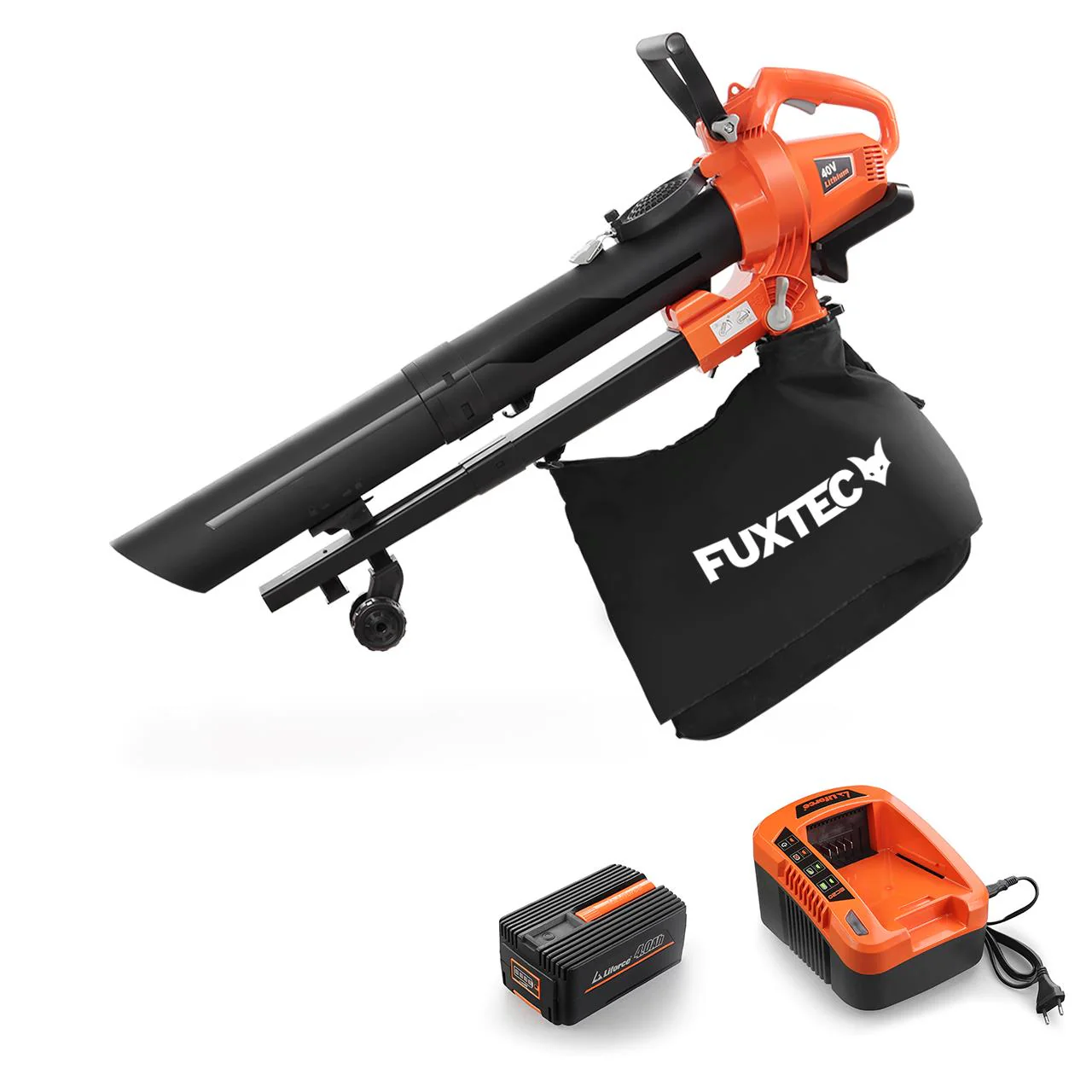 B-WARE Juego de aspirador/soplador de hojas a batería FUXTEC de 40 V