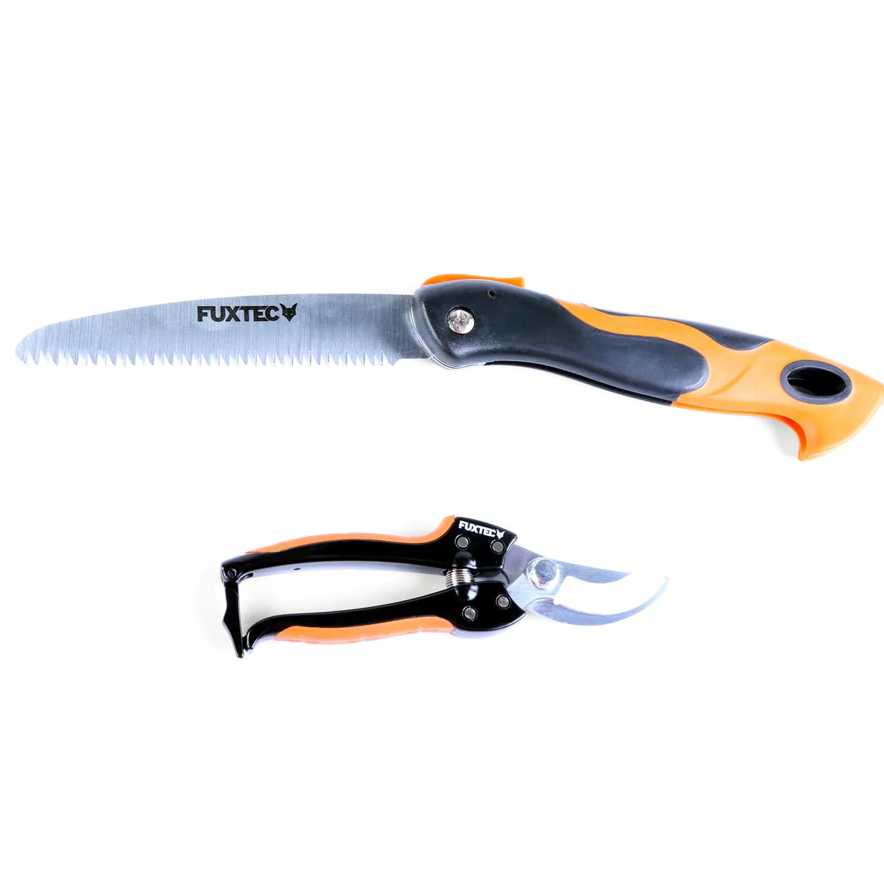 B-WARE Juego de 2 tijeras de podar FUXTEC - tijeras de podar y sierra plegable