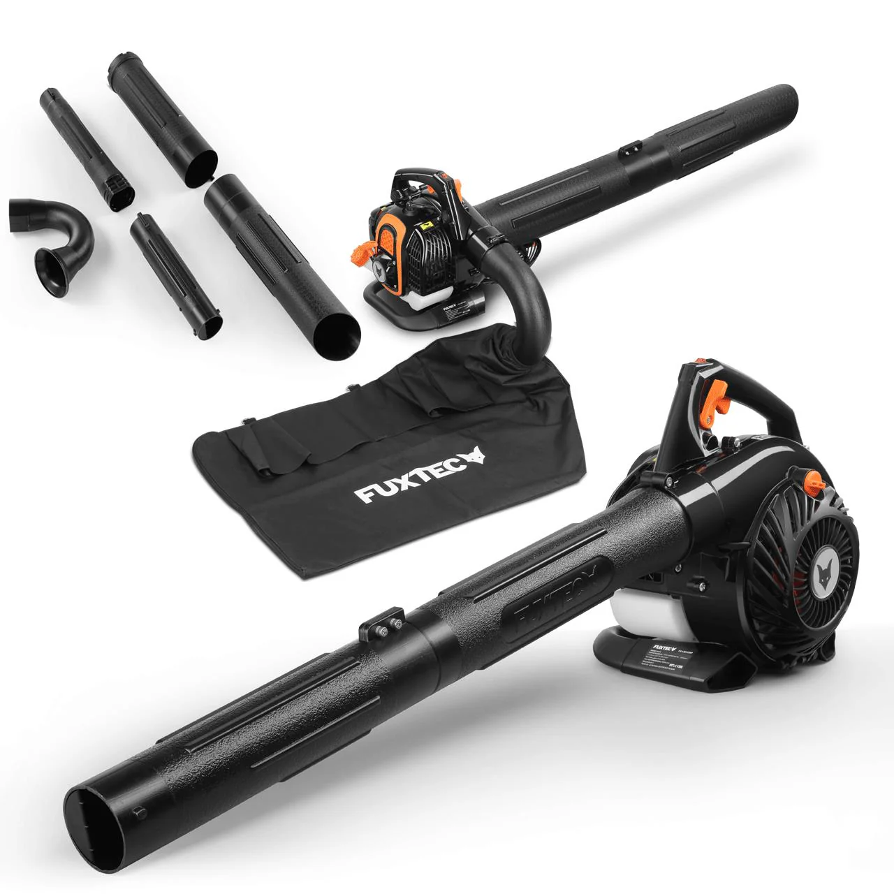 B-WARE Soplador Aspirador y triturador de Hojas de Gasolina Profesional Fuxtec FX-LBS126P 3 en 1