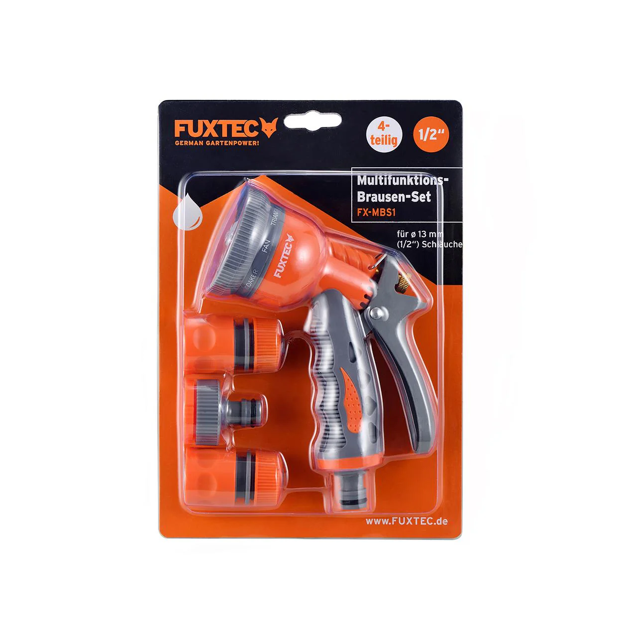 B-WARE FUXTEC Conjunto de Ducha de jardín de 1/2 y 3/4 Pulgadas FX-MBS1 - Image 2