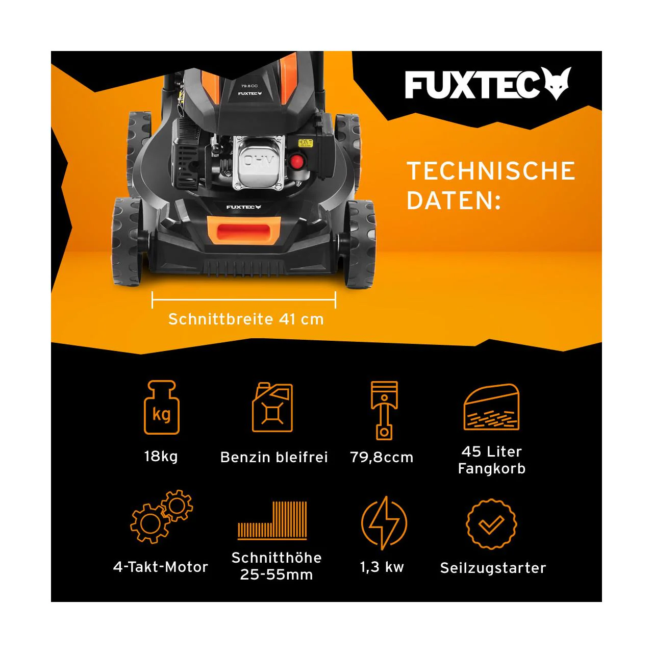 B-WARE FUXTEC Cortacésped de Gasolina FX-RM4180 - Image 9