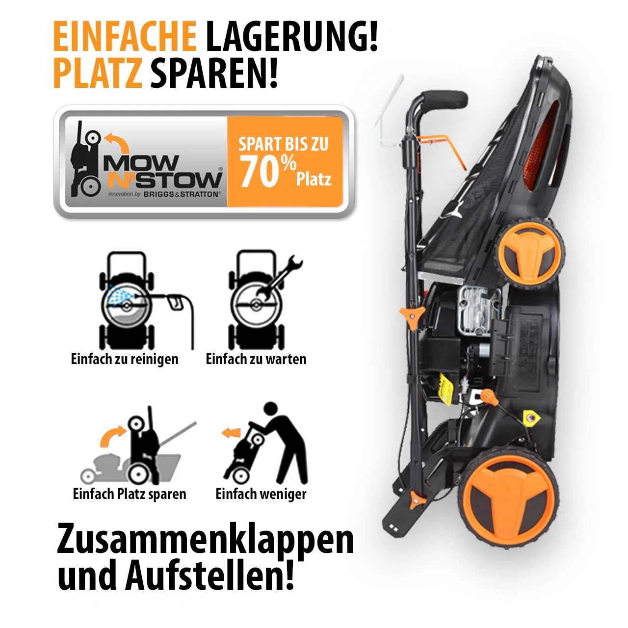 B-WARE Cortacésped de gasolina FX-RM46BS475IS SeriesT InStart® Mow'n Stow - Image 12