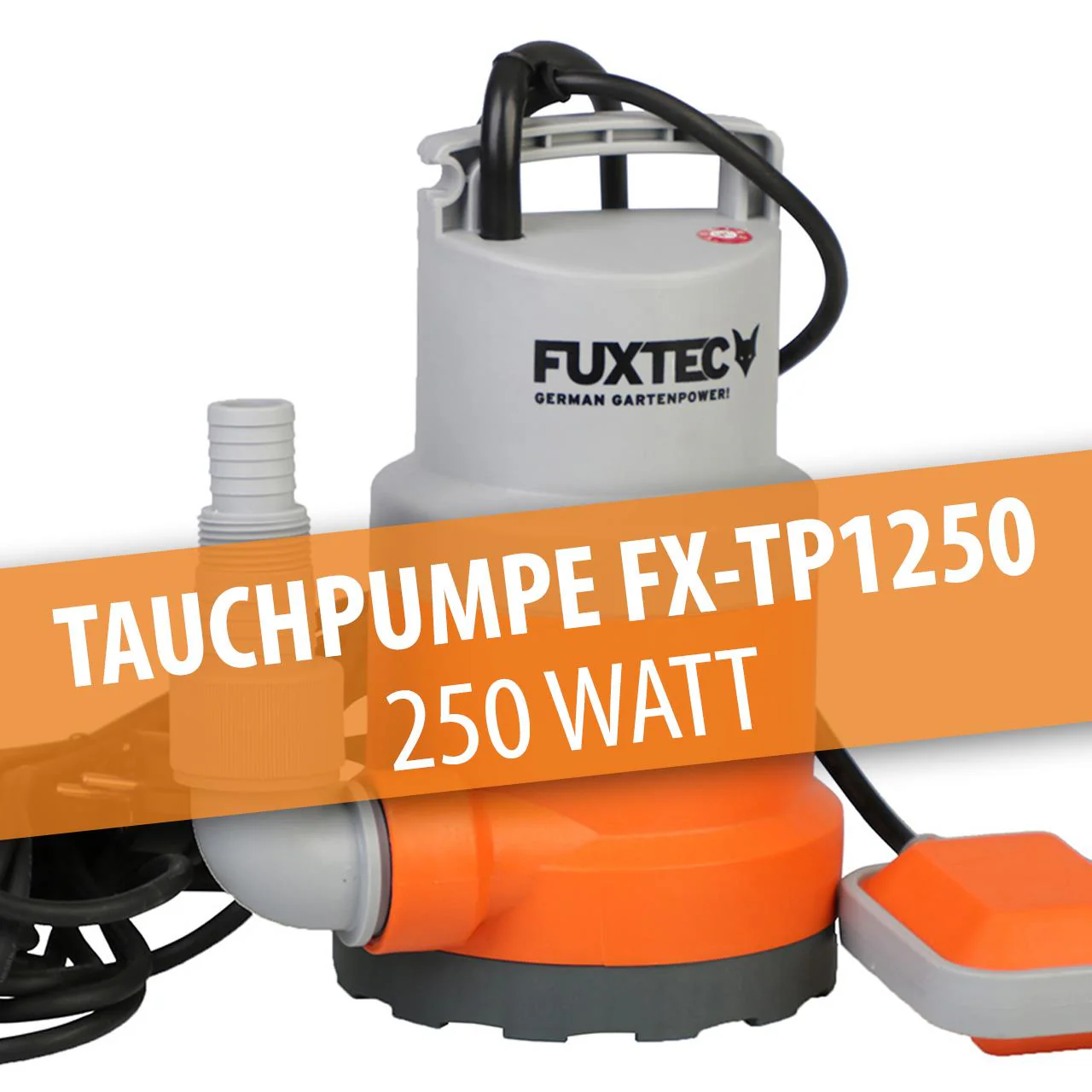 B-WARE Bomba sumergible de aguas residuales FUXTEC FX-TP1250 250 watts, máx. 6000 l/h