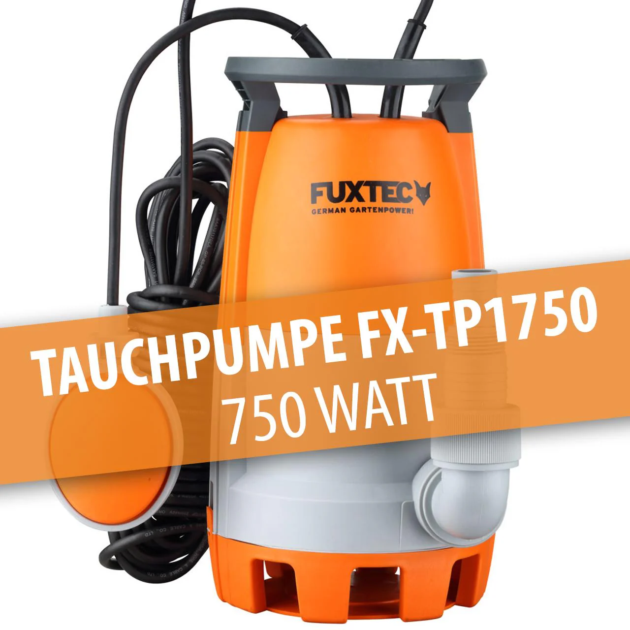 B-WARE Bomba sumergible de aguas residuales FUXTEC FX-TP1750 750 watts, máx. 12000 l/h