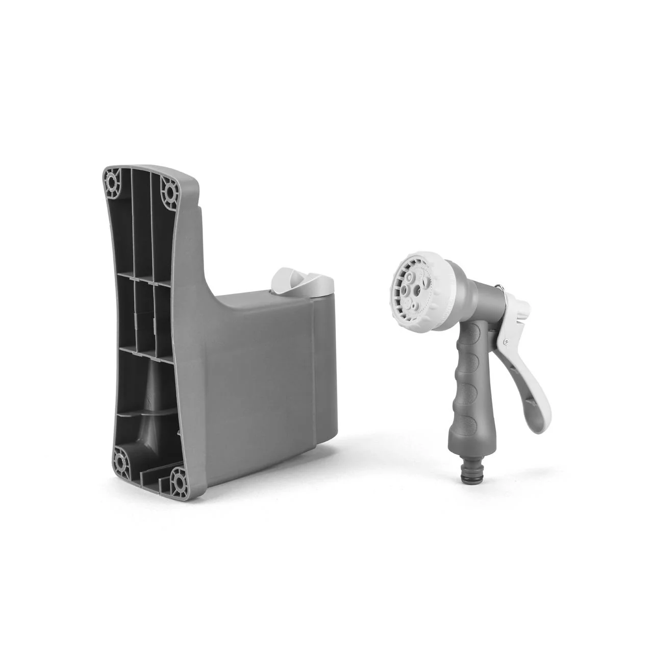 B-WARE Carrete automático de manguera para pared FUXTEC FX-WSA20 de 20 m con "EASY FIX" para facilitar el riego - Gris - Image 7