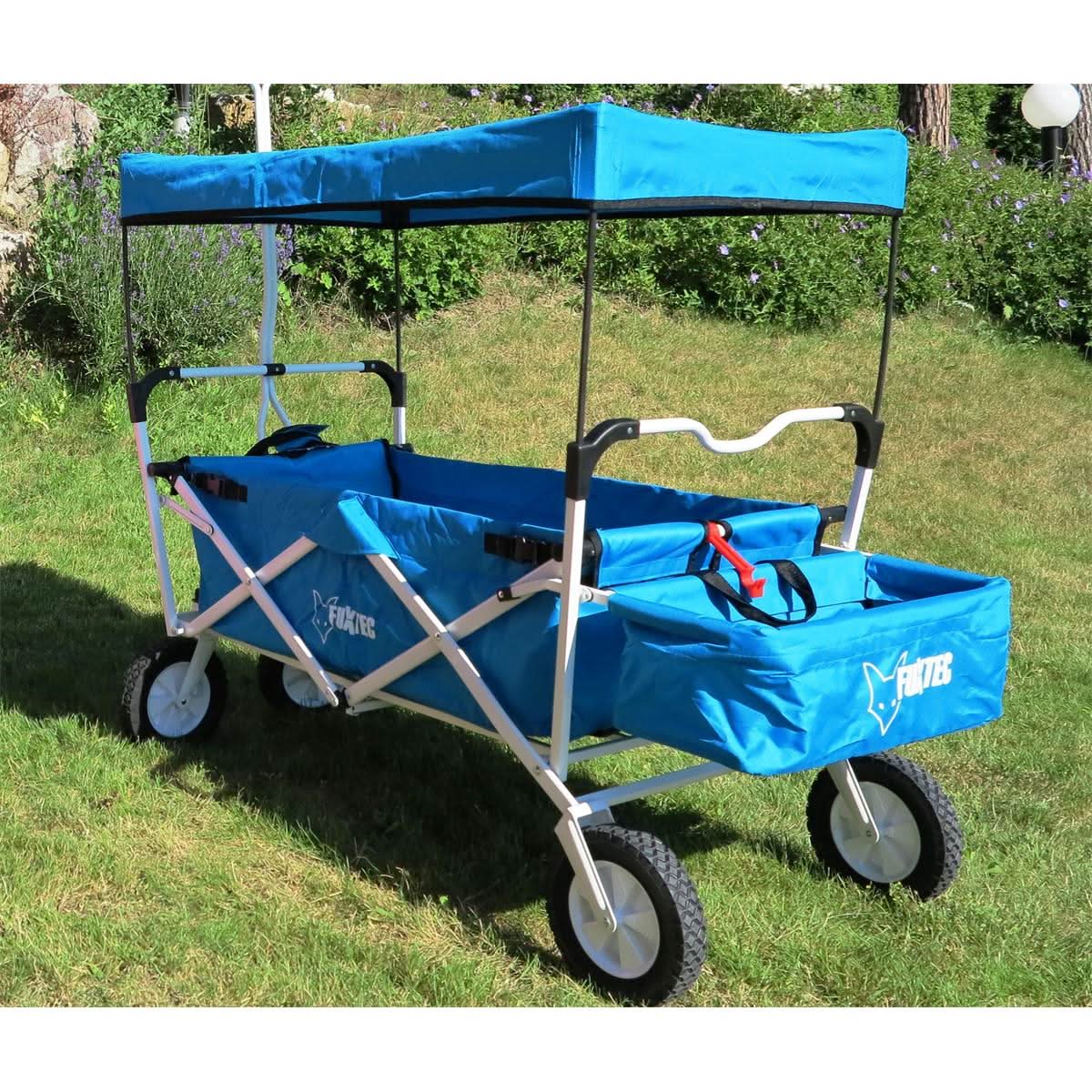 B-WARE FUXTEC Bollerwagen BLAU mit Sonnendach JW-76AB - Image 4