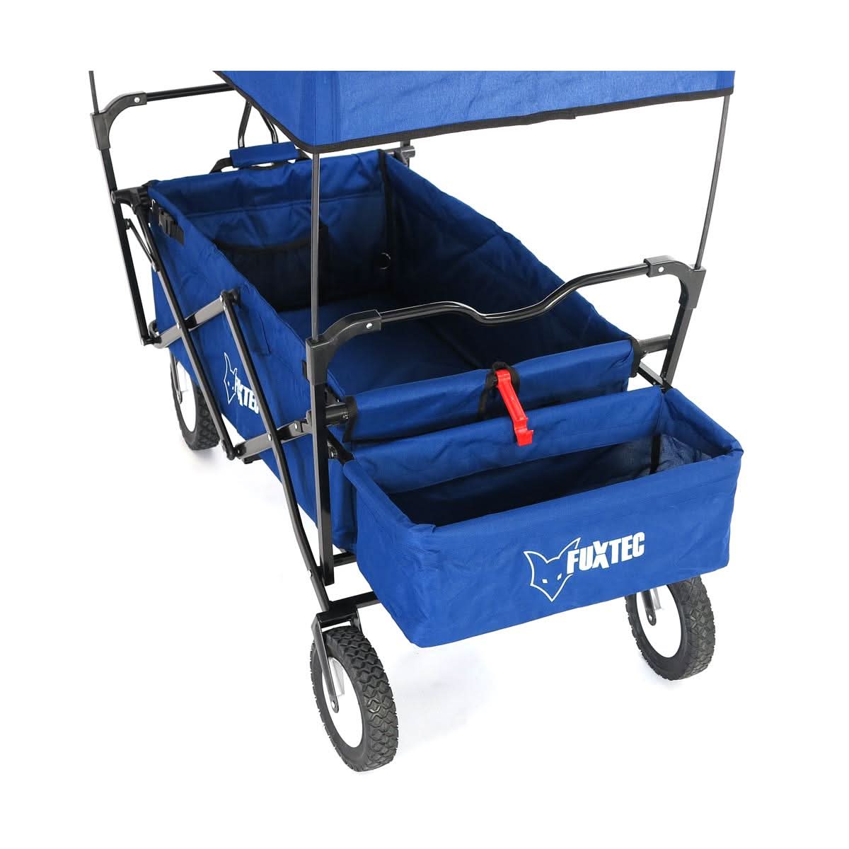 B-WARE FUXTEC Bollerwagen JW-76AN NAVY BLAU mit Sonnendach - Image 3