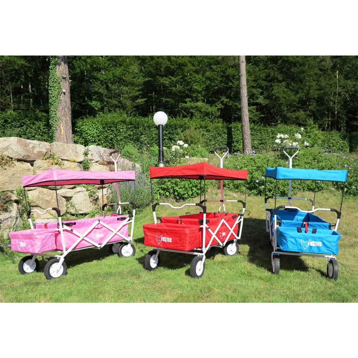 B-WARE FUXTEC Bollerwagen ROSA mit Sonnendach JW-76AR - Image 6