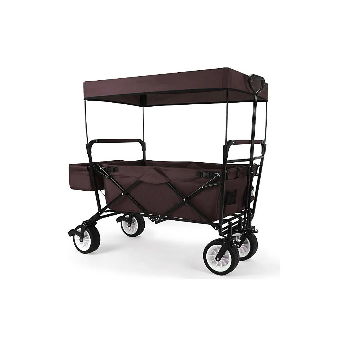 B-WARE Carro de mano FUXTEC MARRON con techo solar JW-76CB
