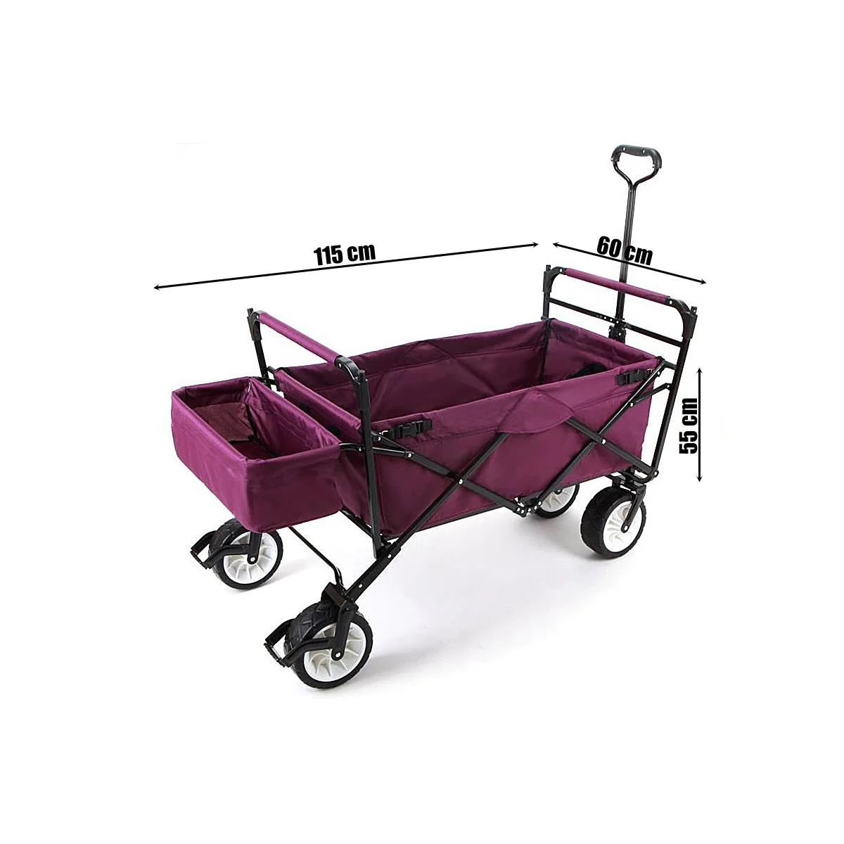 B-WARE Carro de mano FUXTEC MARRON con techo solar JW-76CB - Image 9
