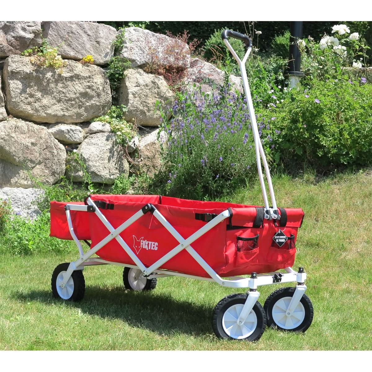 B-WARE FUXTEC Bollerwagen JW-76C, Carro Plegable - con techo desmontable - Image 4