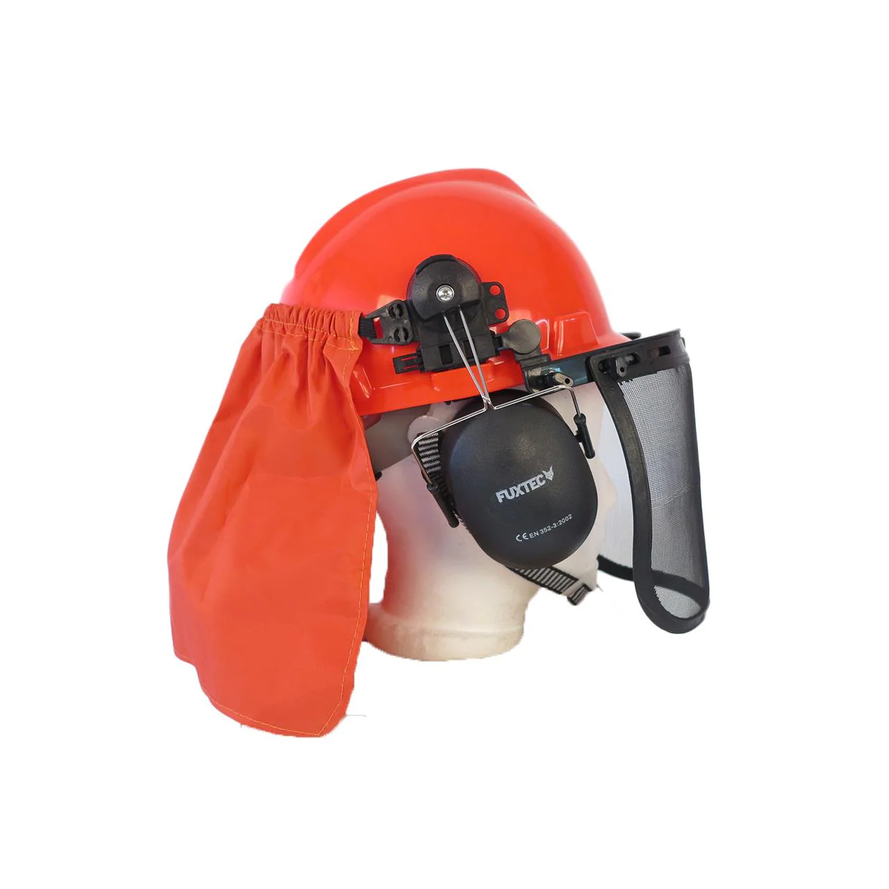 Casco de seguridad forestal FUXTEC con protección para la nuca - Image 2