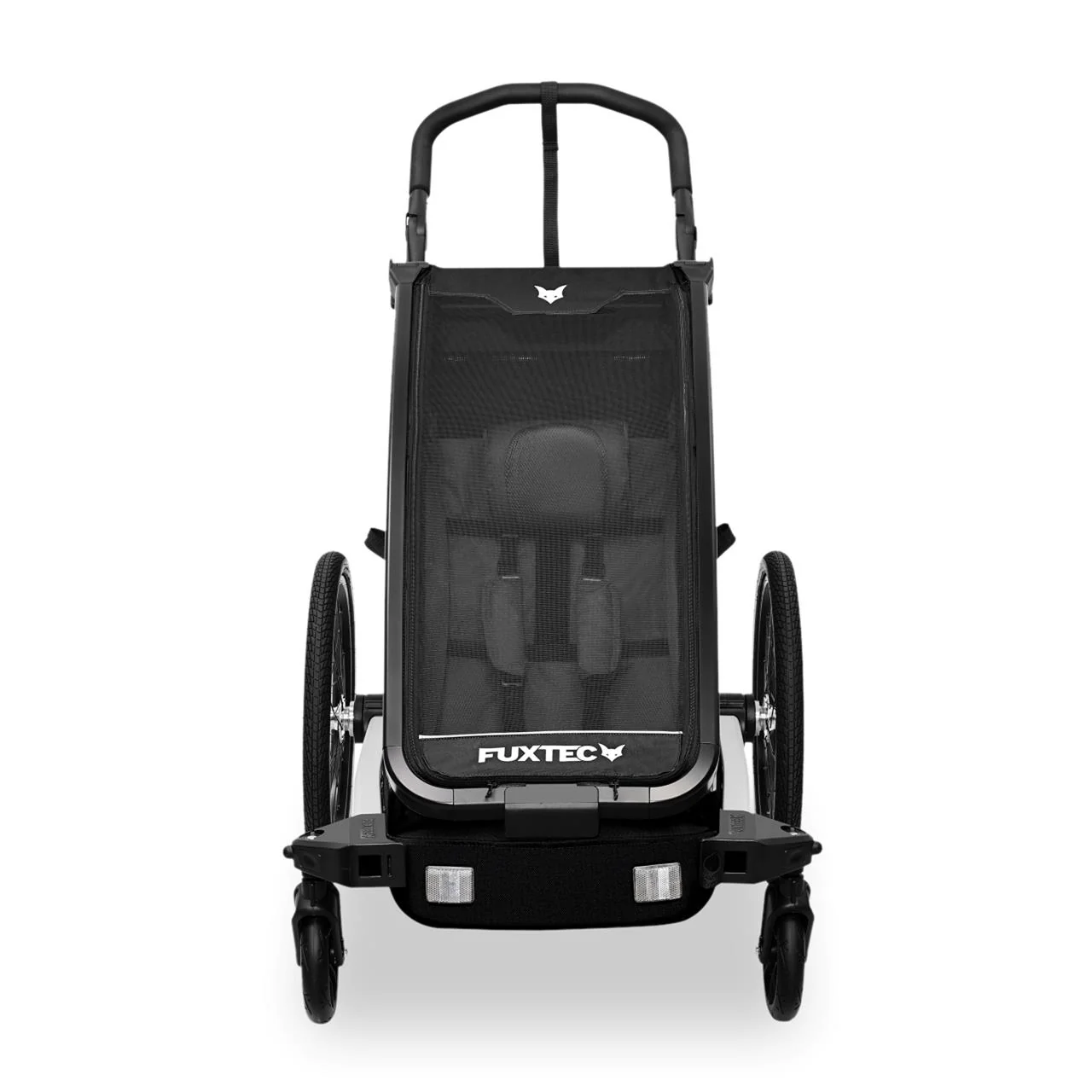 Remolque para bicicletas FUXTEC FX-FA1S negro con rueda jogger - Image 10