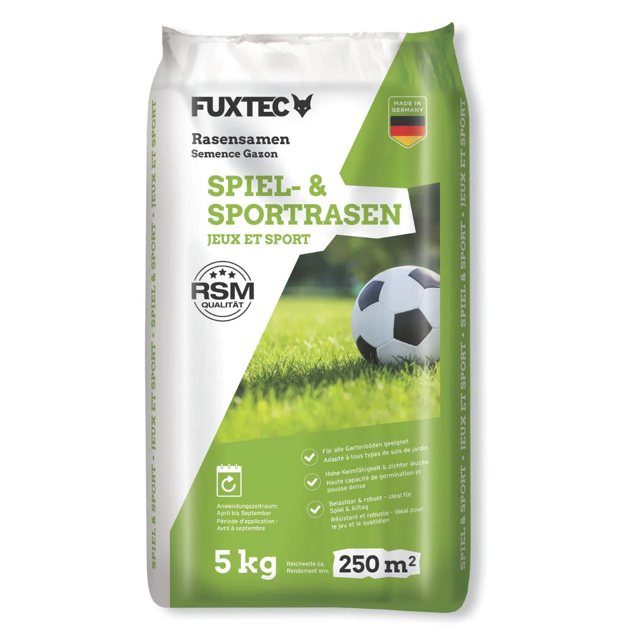 FUXTEC semillas de césped FX-RSSP5 5 kg césped de juego y deportivo